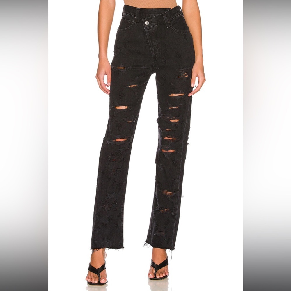 Revolve AGOLDE Criss Cross Straight Jean in Feverish